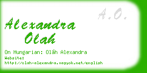 alexandra olah business card