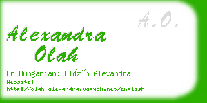 alexandra olah business card
